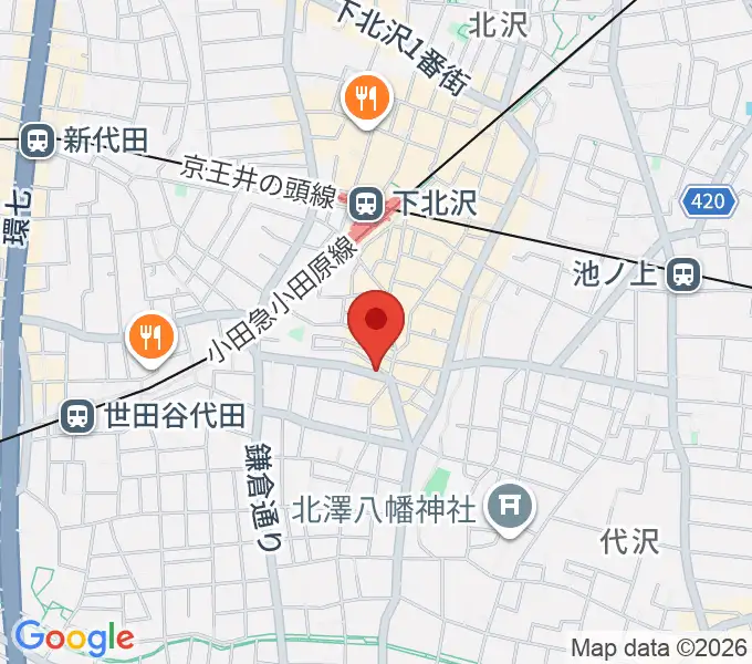 下北沢leteの地図