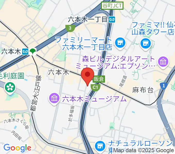 六本木ホオキパスクエアの地図