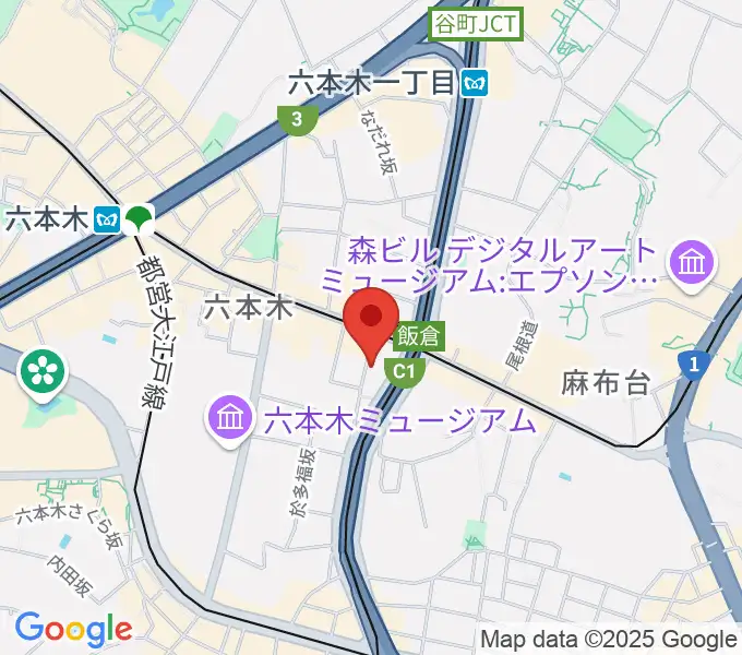 六本木ホオキパスクエアの地図