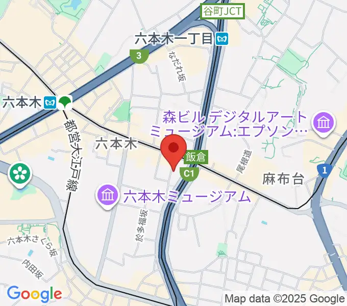 六本木ホオキパスクエアの地図