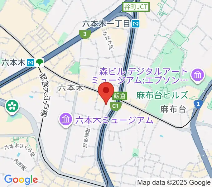 六本木ホオキパスクエアの地図