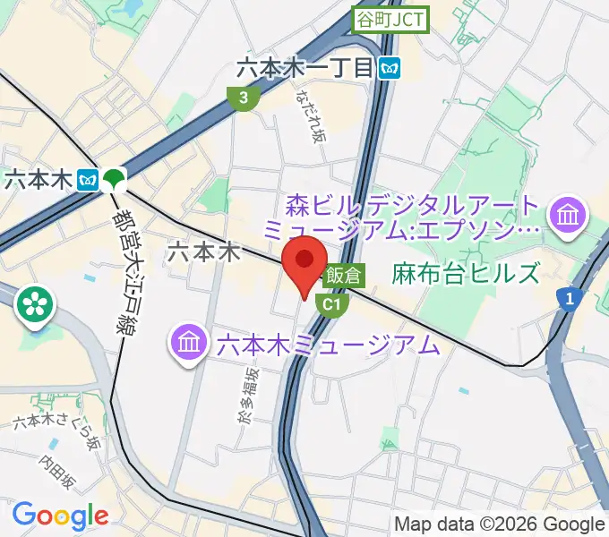 六本木ホオキパスクエアの地図