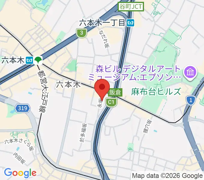 六本木ホオキパスクエアの地図