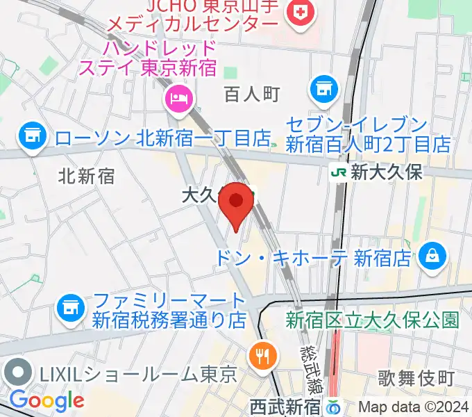 大久保バンプシティーの地図