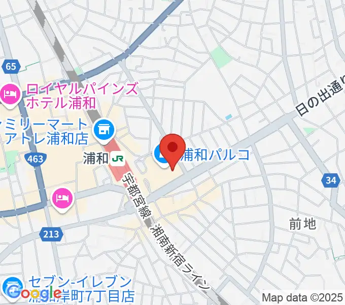 島村楽器 浦和パルコ店の地図
