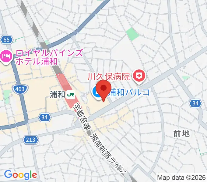 島村楽器 浦和パルコ店の地図