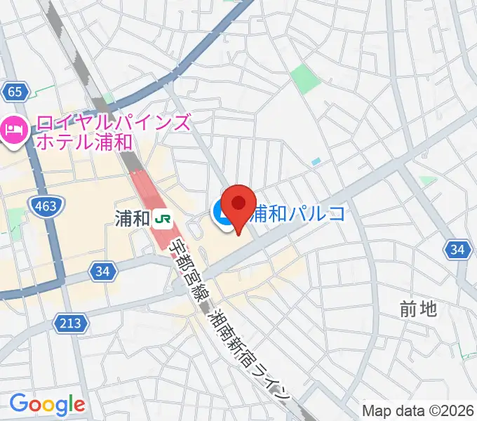 島村楽器 浦和パルコ店の地図