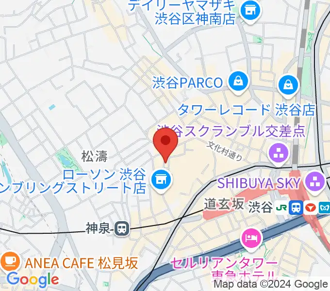 渋谷guestの地図