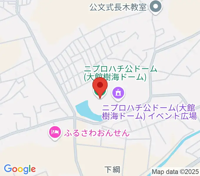 ニプロハチ公ドームの地図