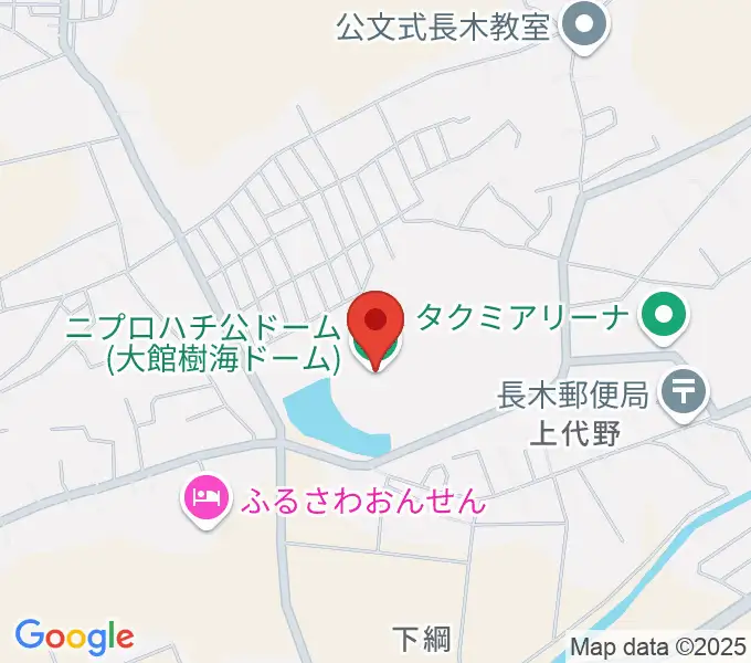 ニプロハチ公ドームの地図