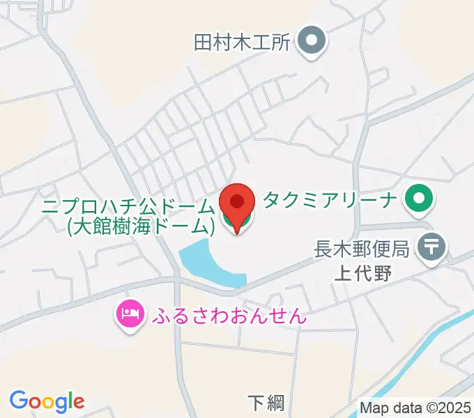 ニプロハチ公ドームの地図