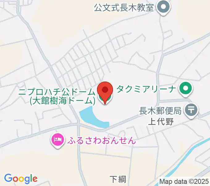 ニプロハチ公ドームの地図
