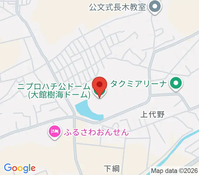 ニプロハチ公ドームの地図