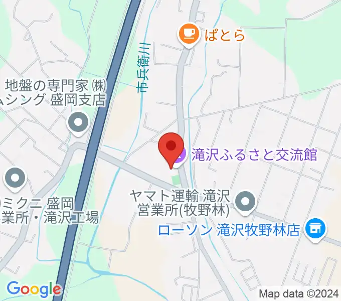 滝沢ふるさと交流館の地図