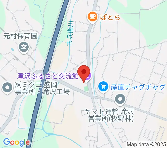 滝沢ふるさと交流館の地図