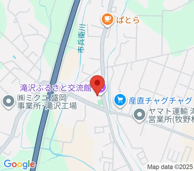 滝沢ふるさと交流館の地図