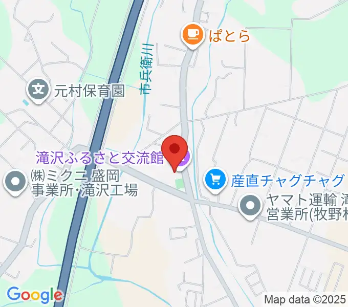 滝沢ふるさと交流館の地図
