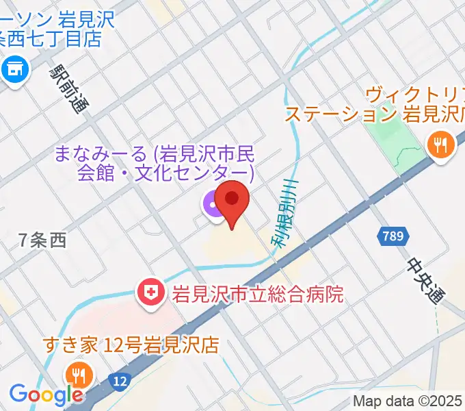 まなみーる 岩見沢市民会館・文化センターの地図