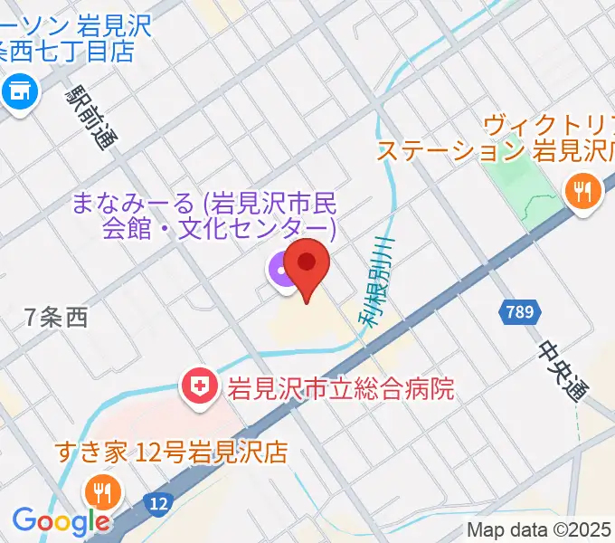 まなみーる 岩見沢市民会館・文化センターの地図