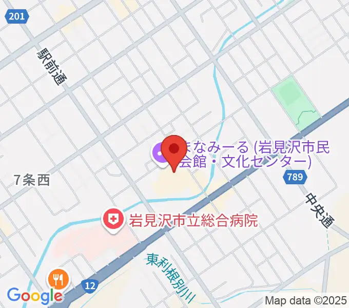 まなみーる 岩見沢市民会館・文化センターの地図