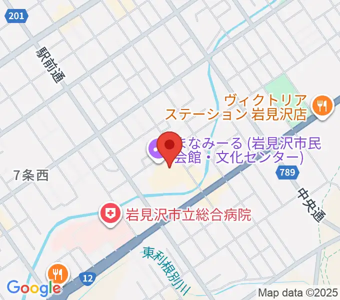 まなみーる 岩見沢市民会館・文化センターの地図