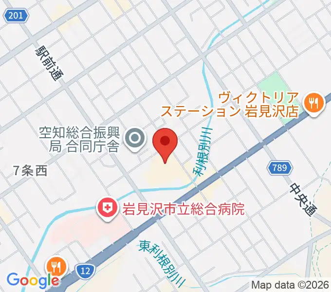 まなみーる 岩見沢市民会館・文化センターの地図