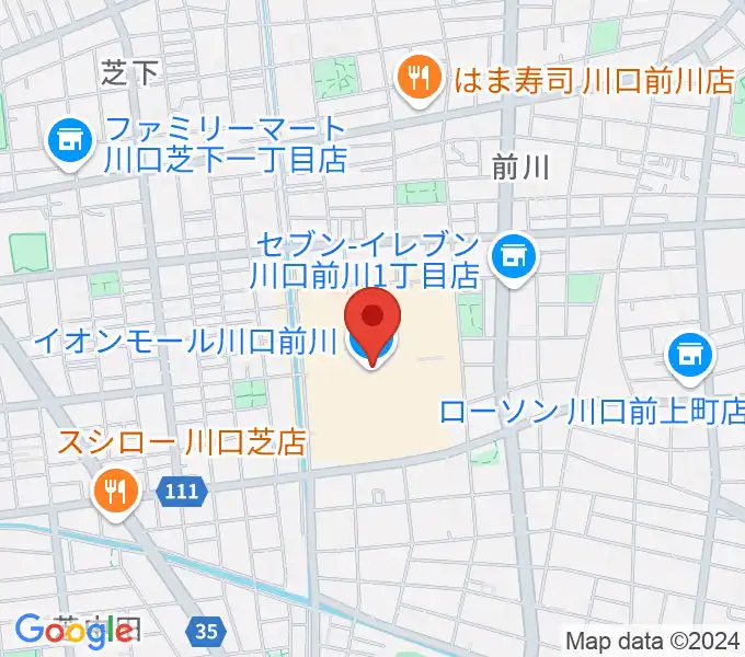 島村楽器イオンモール川口前川店の地図