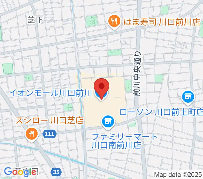 島村楽器イオンモール川口前川店の地図