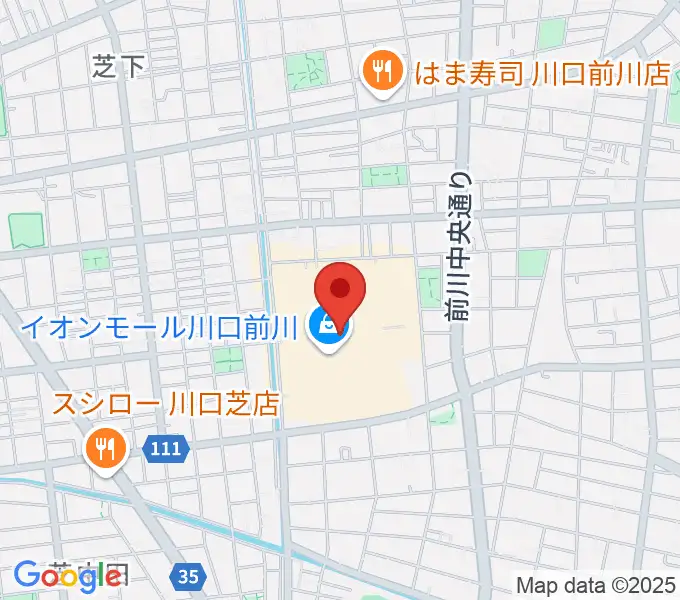 島村楽器イオンモール川口前川店の地図
