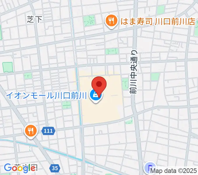 島村楽器イオンモール川口前川店の地図