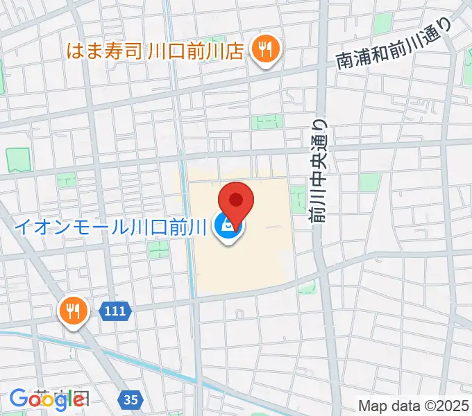島村楽器イオンモール川口前川店の地図