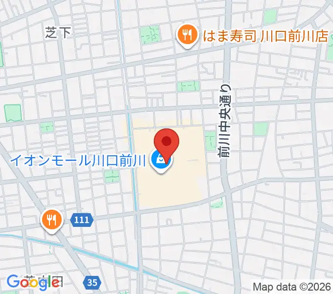 島村楽器イオンモール川口前川店の地図