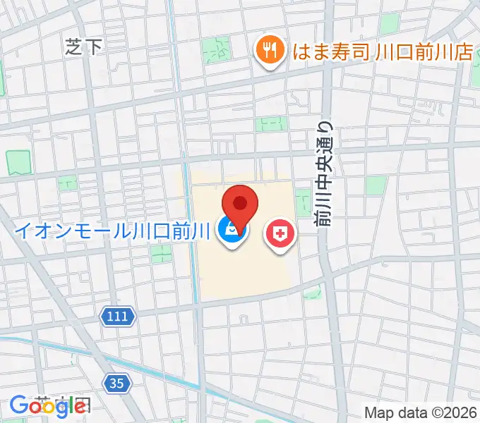 島村楽器イオンモール川口前川店の地図
