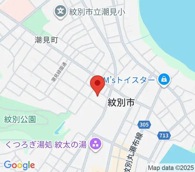 紋別市民会館の地図