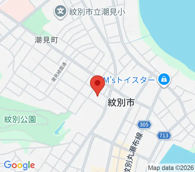 紋別市民会館の地図