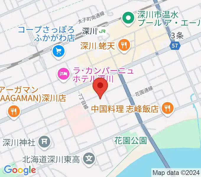 深川市文化交流ホールみ・らいの地図