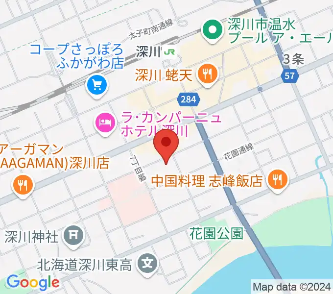 深川市文化交流ホールみ・らいの地図