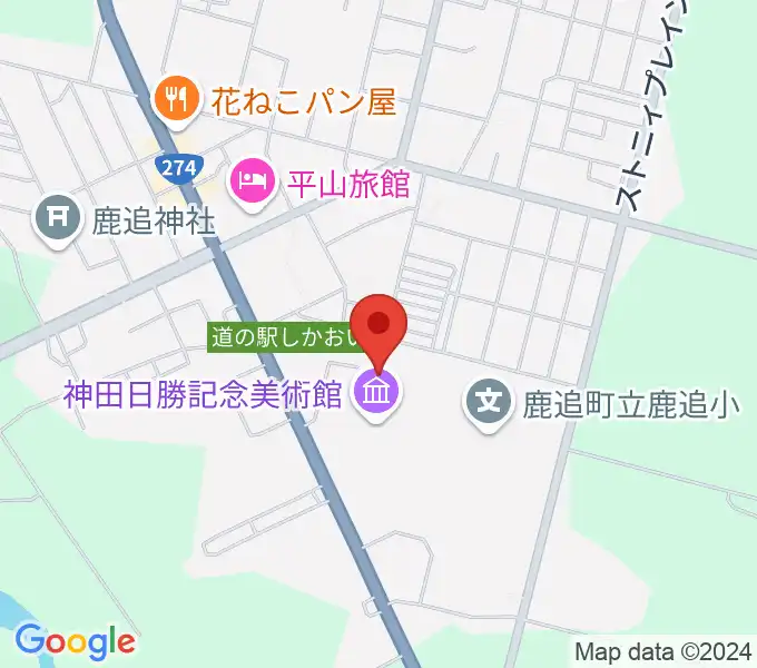 鹿追町民ホールの地図