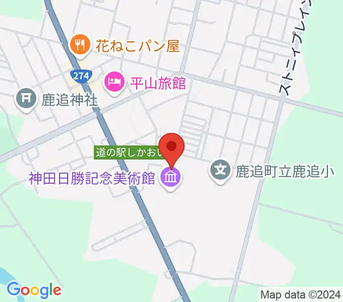 鹿追町民ホールの地図