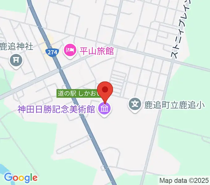 鹿追町民ホールの地図