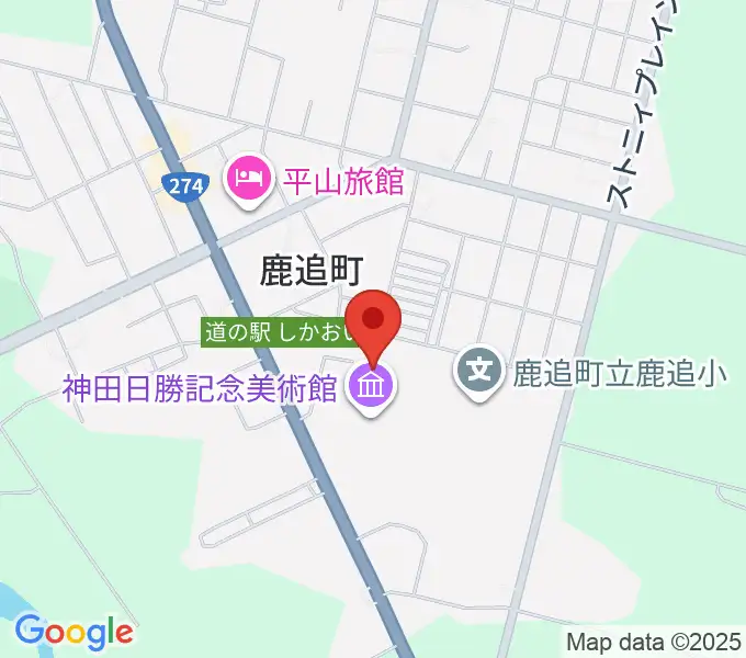 鹿追町民ホールの地図