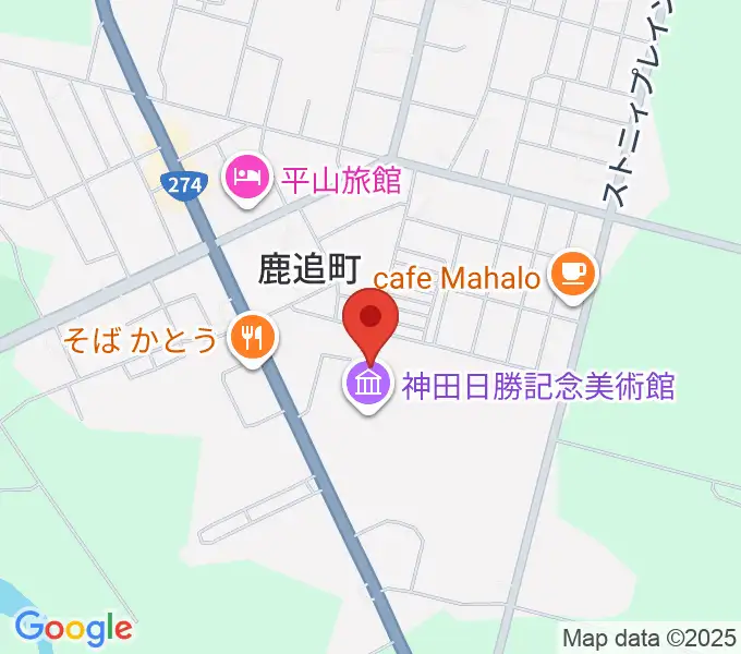 鹿追町民ホールの地図
