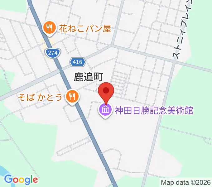 鹿追町民ホールの地図