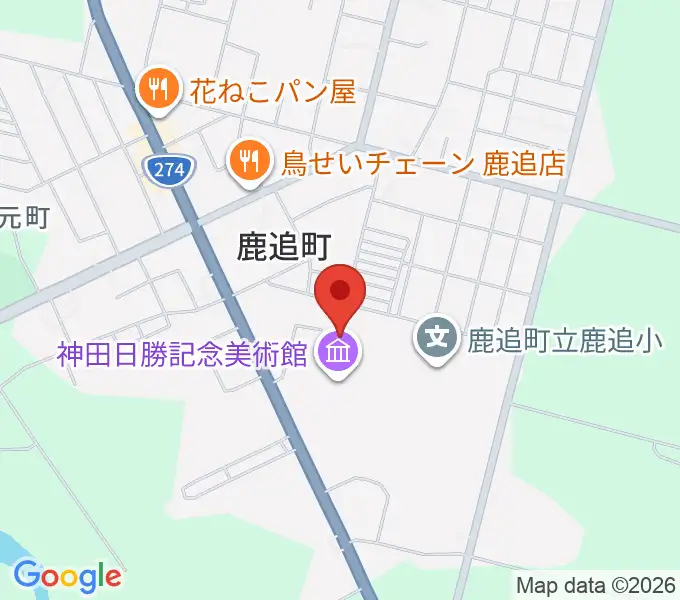 鹿追町民ホールの地図