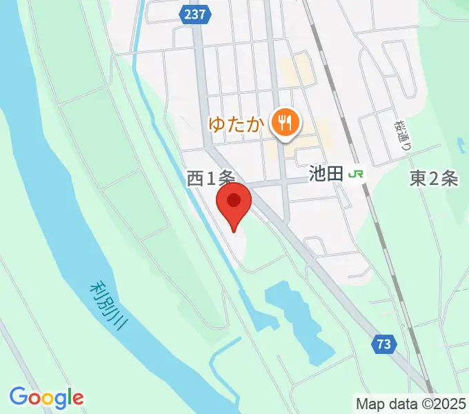 池田町田園ホールの地図