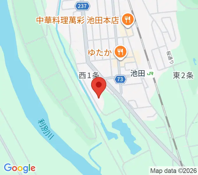 池田町田園ホールの地図