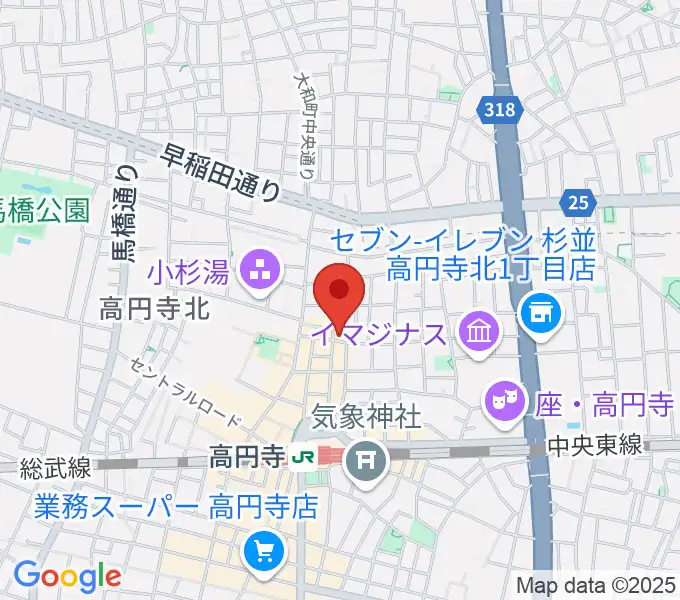 AVガレージ 中古楽器店の地図