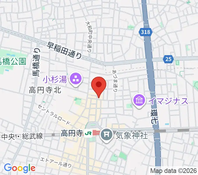 AVガレージ 中古楽器店の地図
