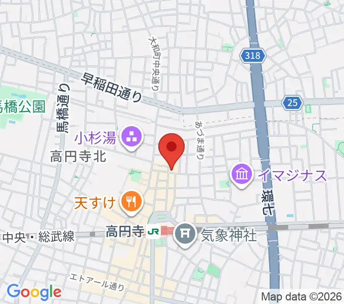 AVガレージ 中古楽器店の地図