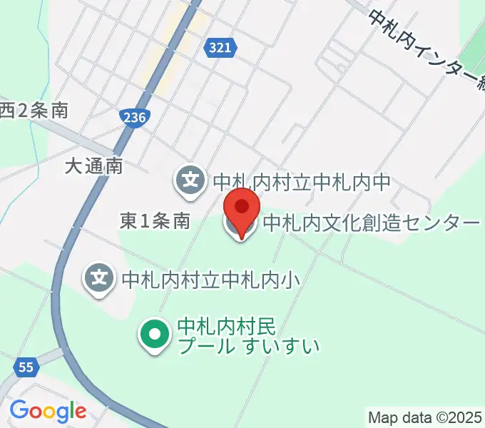 中札内文化創造センター ハーモニーホールの地図